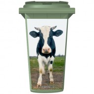 Cow In A Field Wheelie Bin Sticker Panel